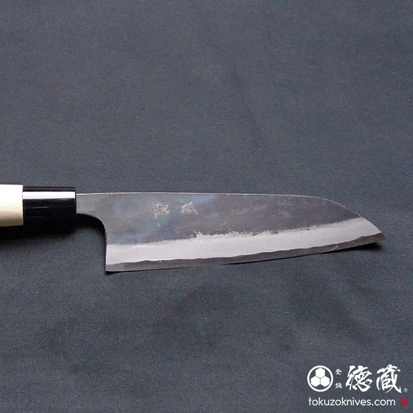 白一 黒打仕上 三徳包丁 朴柄