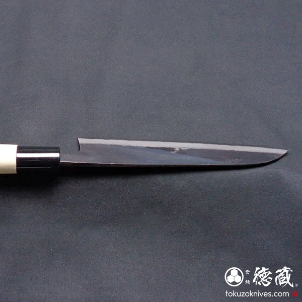 白一 黒打仕上 三徳包丁 朴柄