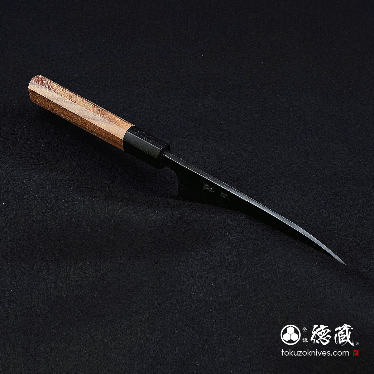 青S 黒打仕上 捌き包丁 胡桃八角柄