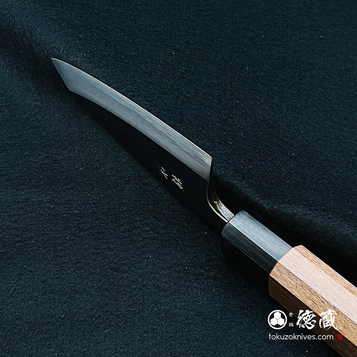 青二 磨き仕上 厚出刃包丁 胡桃八角柄