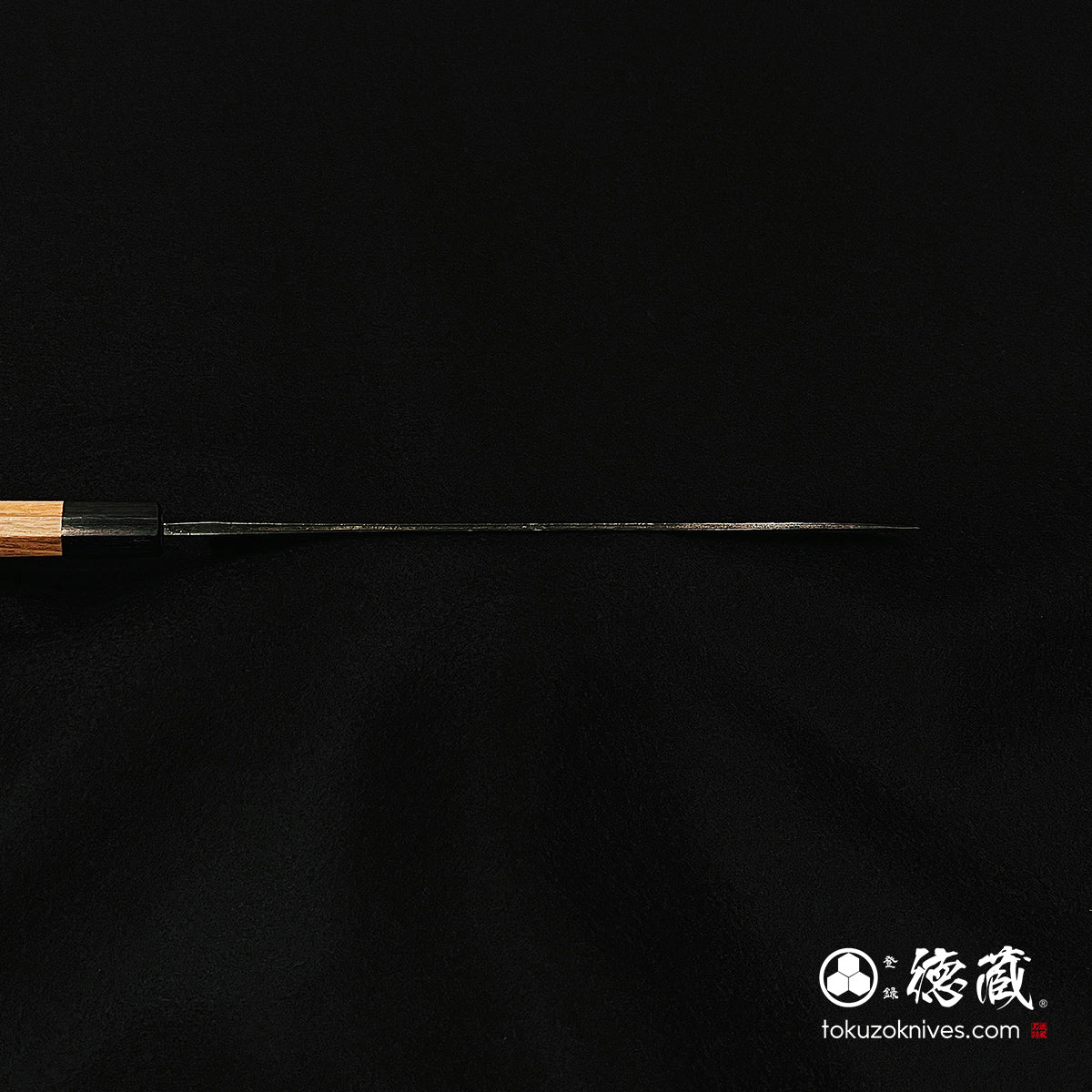 青二 ダマスカス 黒打仕上 筋引包丁 胡桃八角柄
