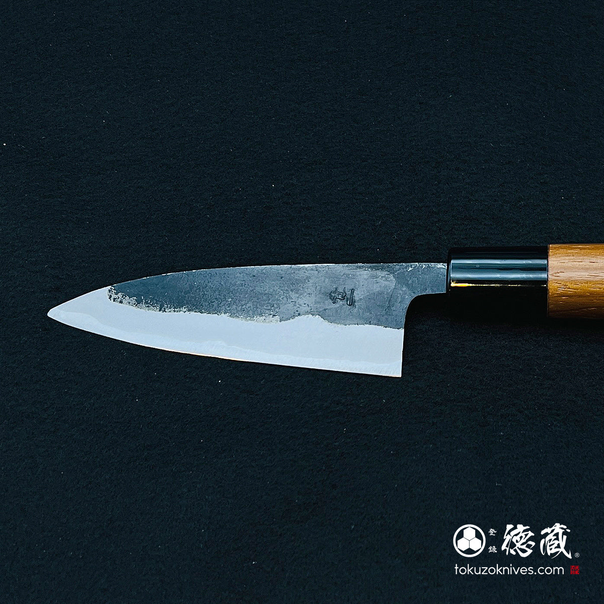 青一 黒打仕上 小包丁 胡桃柄