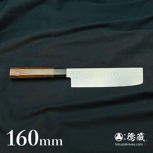 AUS10 ダマスカス 菜切包丁 ローズ八角柄