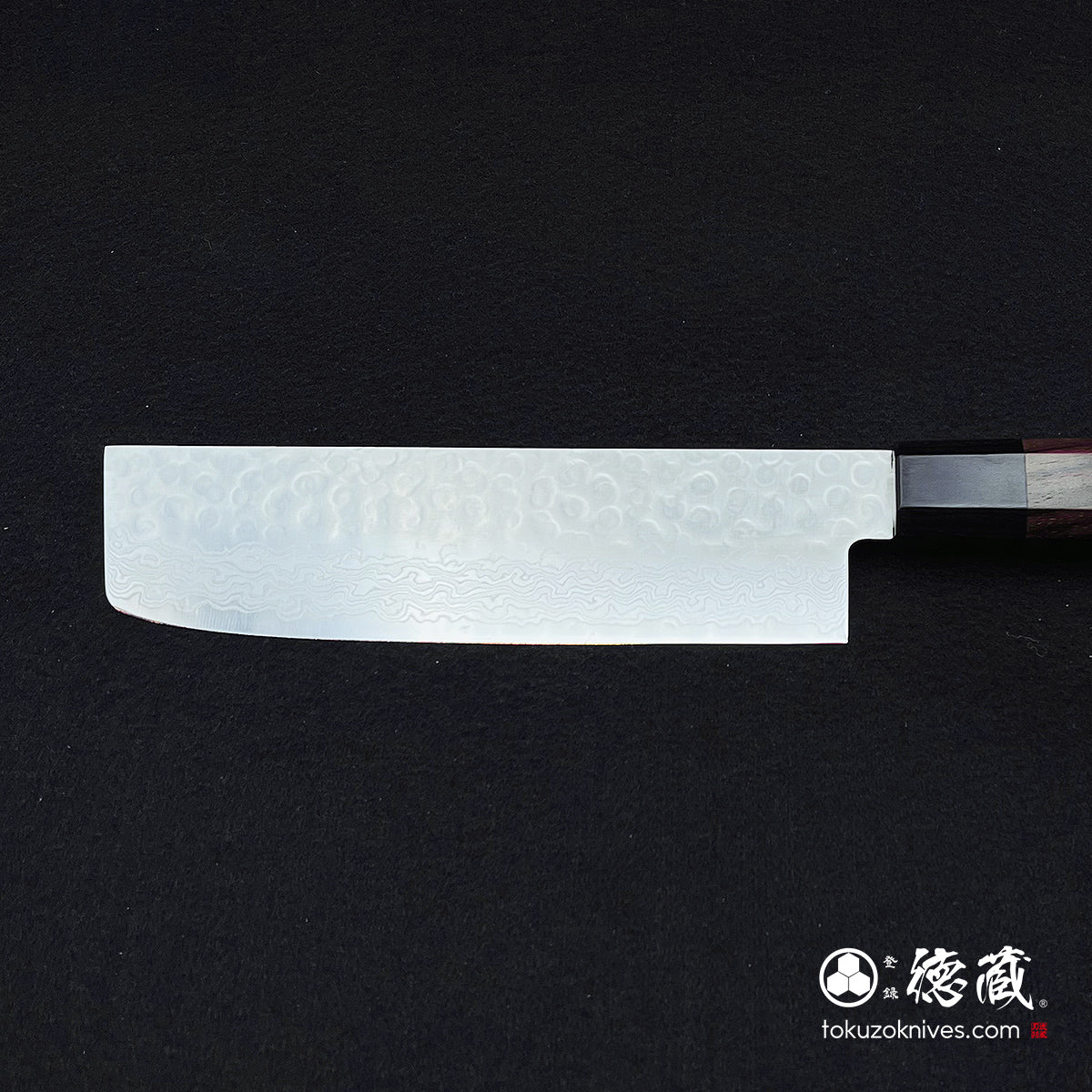 AUS10 ダマスカス 菜切包丁 ローズ八角柄