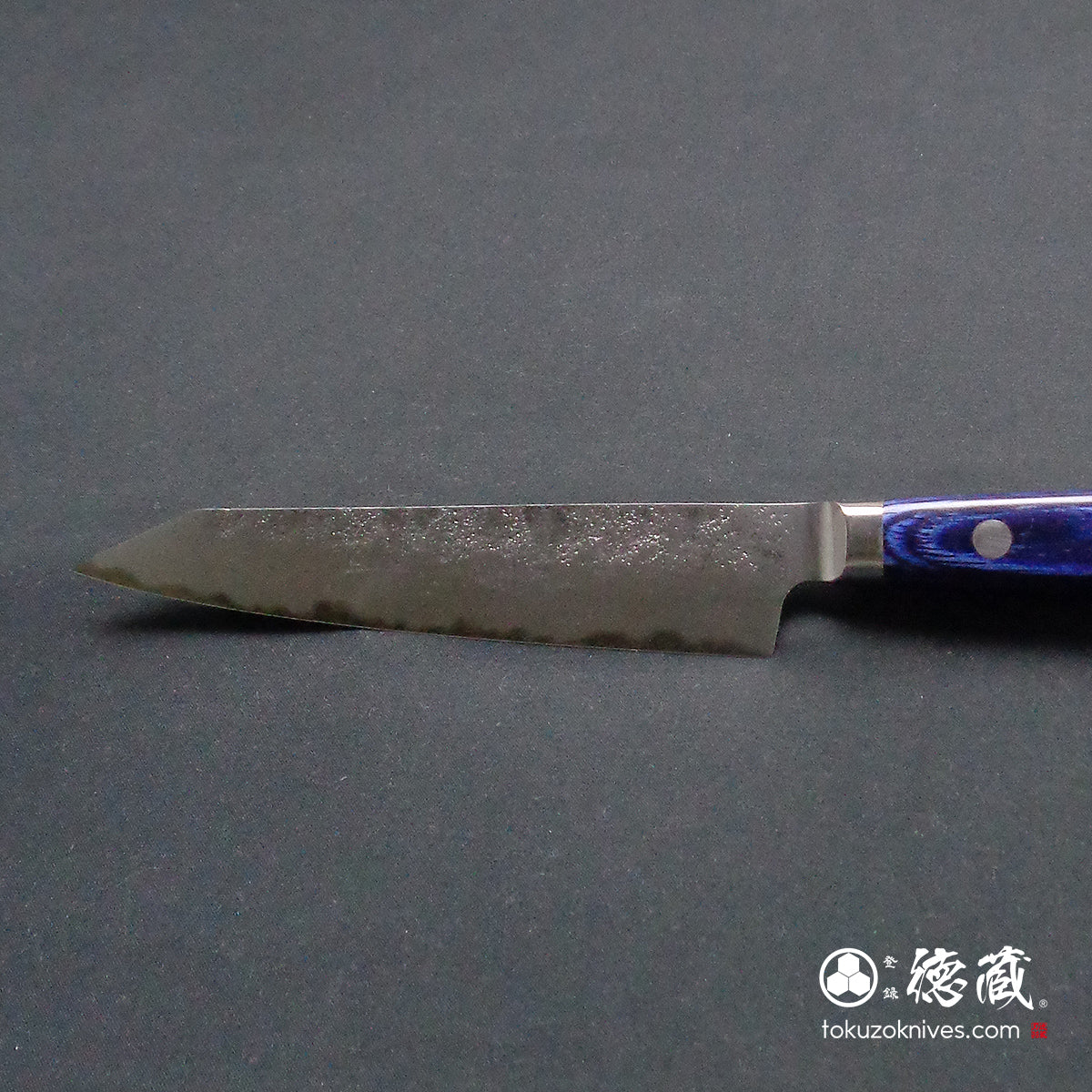 青二 切付ペティ包丁 青ハンドル