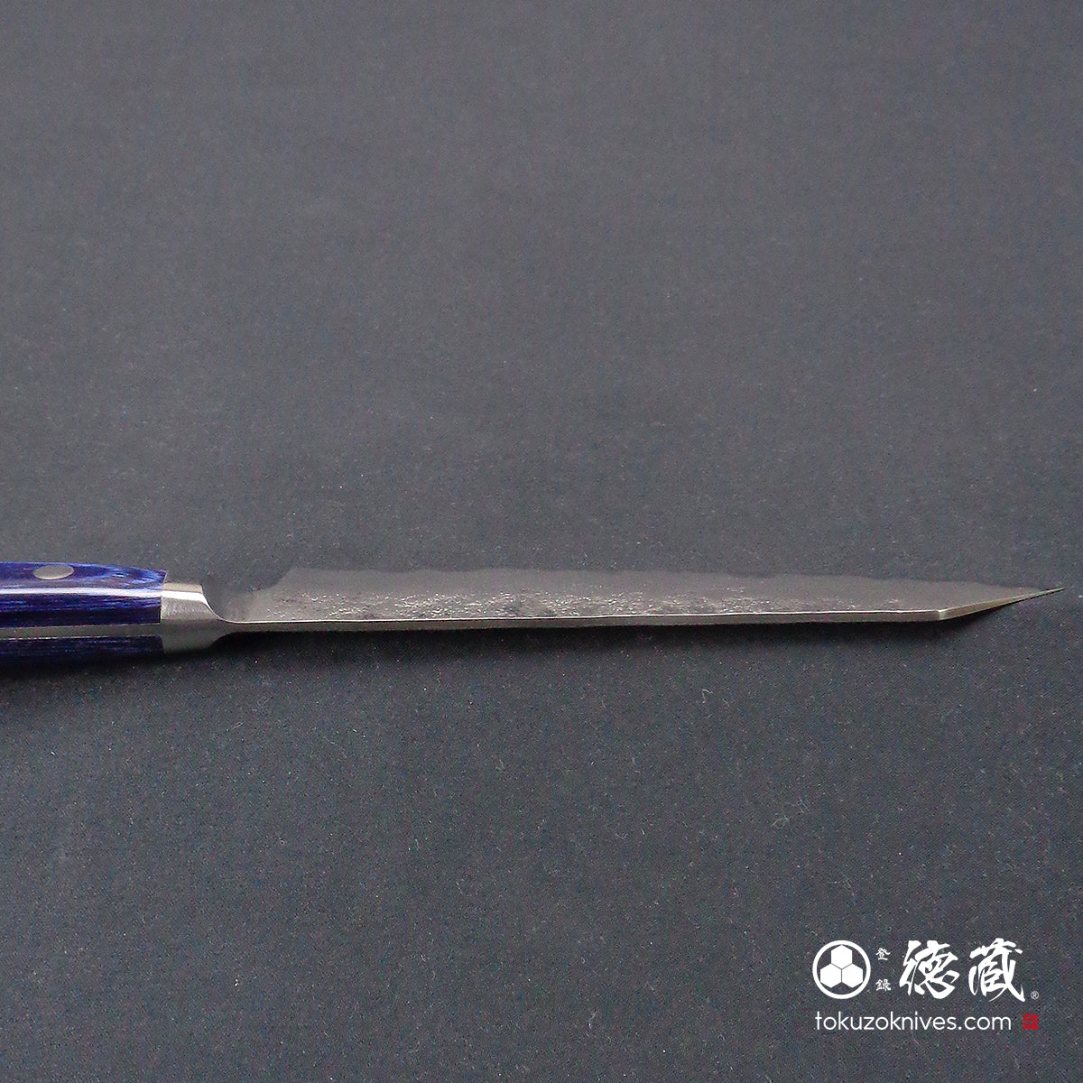 青二 切付ペティ包丁 青ハンドル