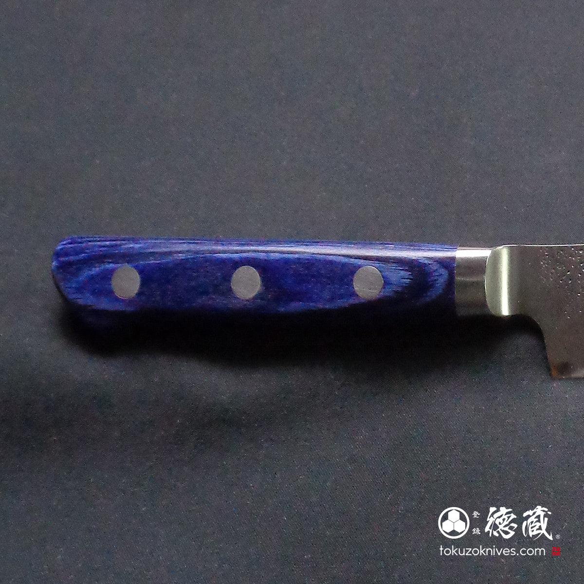 青二 切付ペティ包丁 青ハンドル