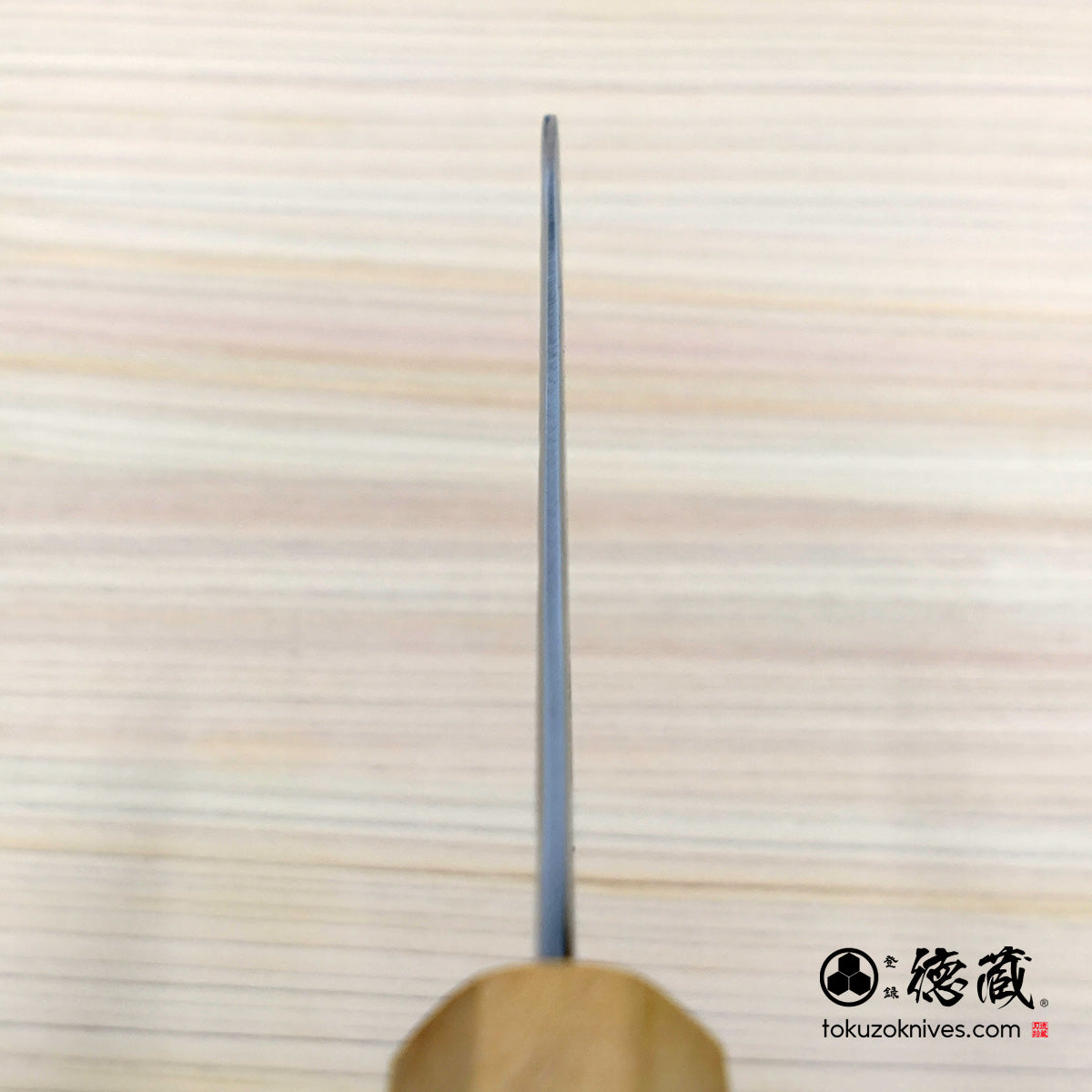 AUS8 SC三徳包丁 150mm 梨地仕上げ オリーブ柄