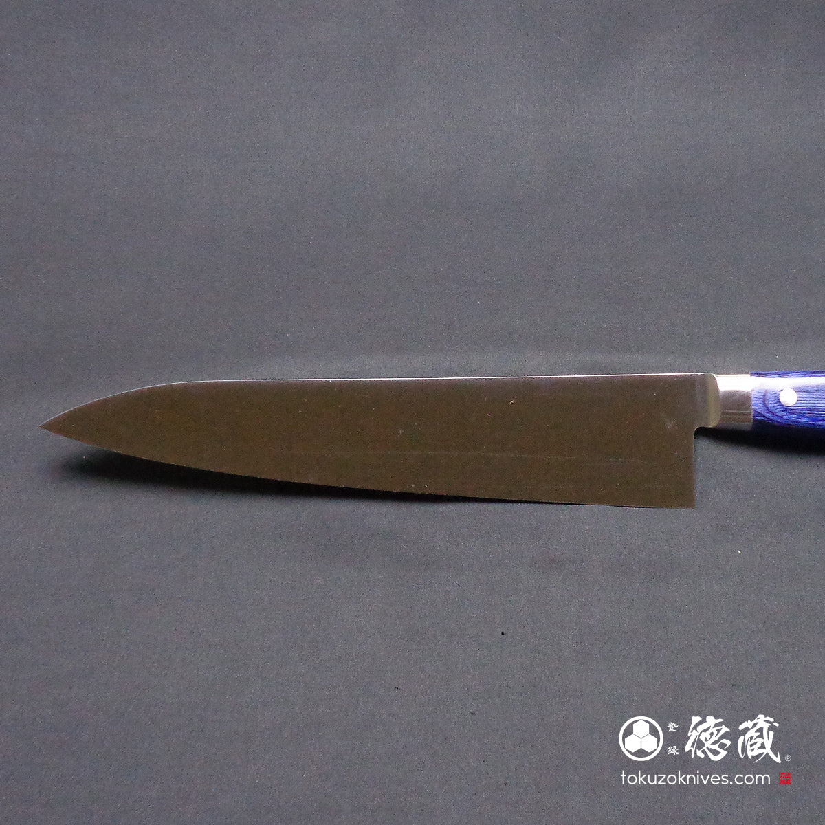 AUS8 磨き仕上 牛刀包丁 青ハンドル