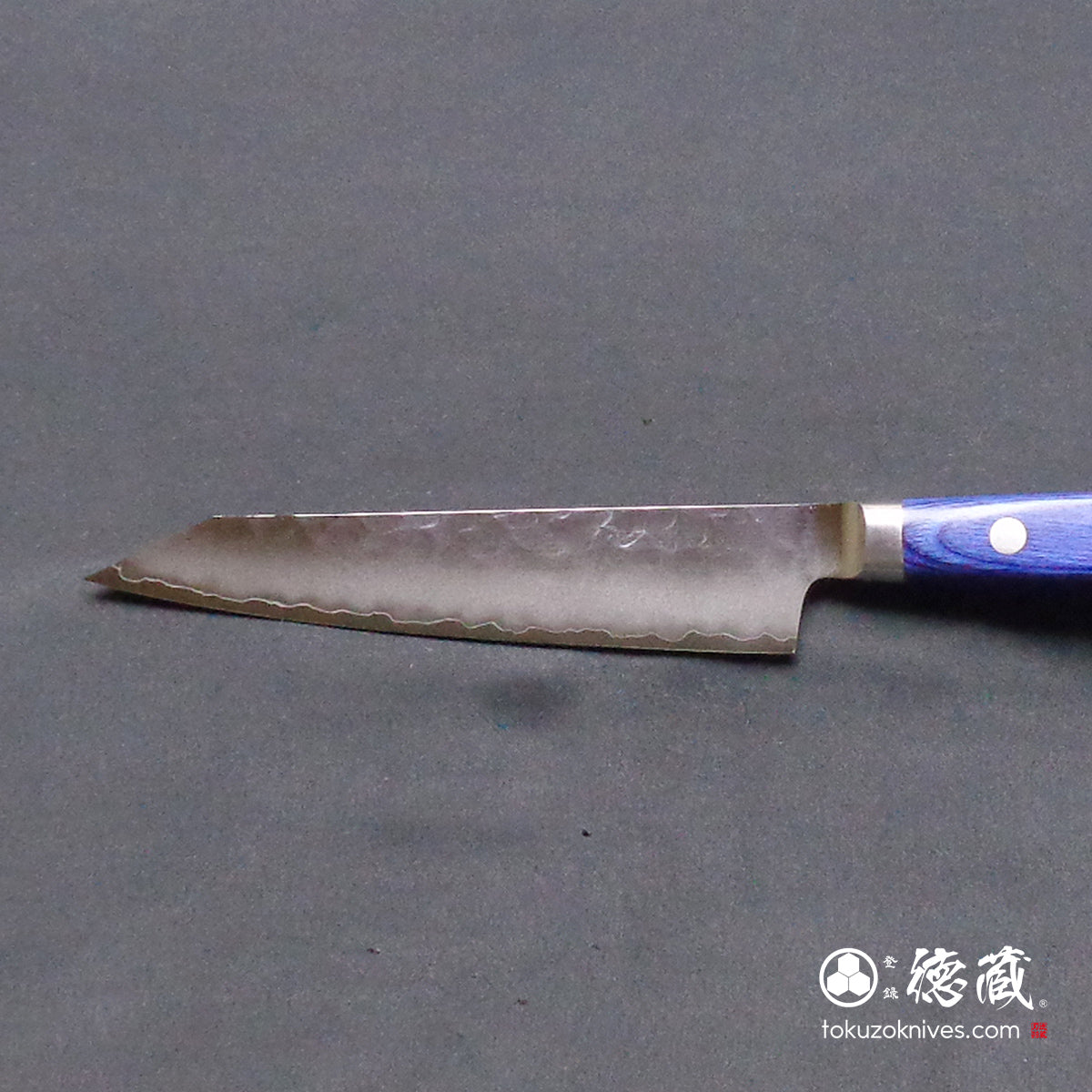 AUS10 切付ペティ包丁 青ハンドル