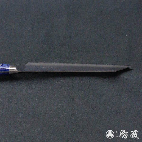 AUS10 槌目仕上 切付包丁 青ハンドル