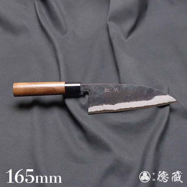 青二 黒打仕上 伊予型菜切包丁 胡桃柄