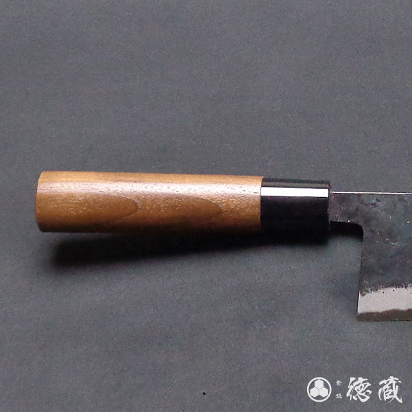 青二 黒打仕上 伊予型菜切包丁 胡桃柄