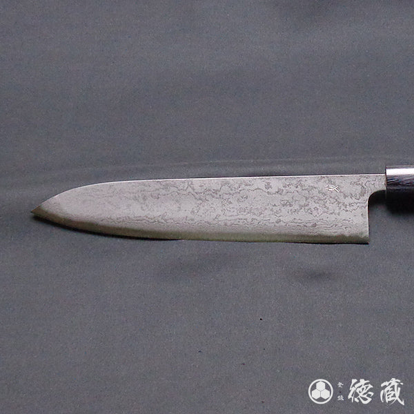 青二 磨き仕上 磨き積層牛刀包丁 紫檀柄