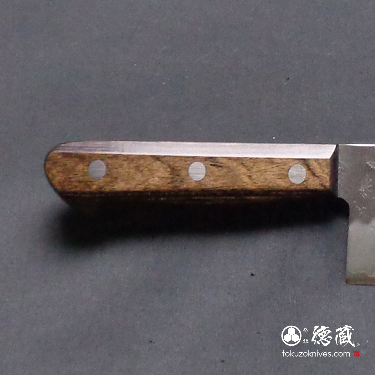 銀三 菜切包丁 焦茶ハンドル