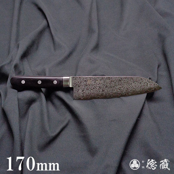 VG10 ダマスカス 三徳包丁 黒ハンドル