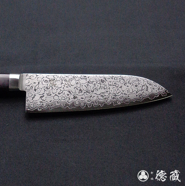 VG10 ダマスカス 三徳包丁 黒ハンドル