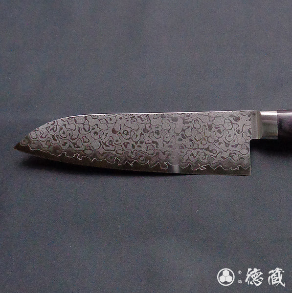 VG10 ダマスカス 三徳包丁 黒ハンドル