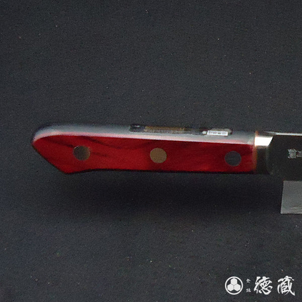 青S 磨き仕上げ 三徳包丁 赤黒ハンドル