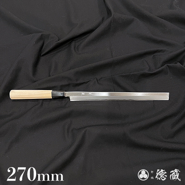 青二 磨き仕上 タコ引き包丁 朴八角柄