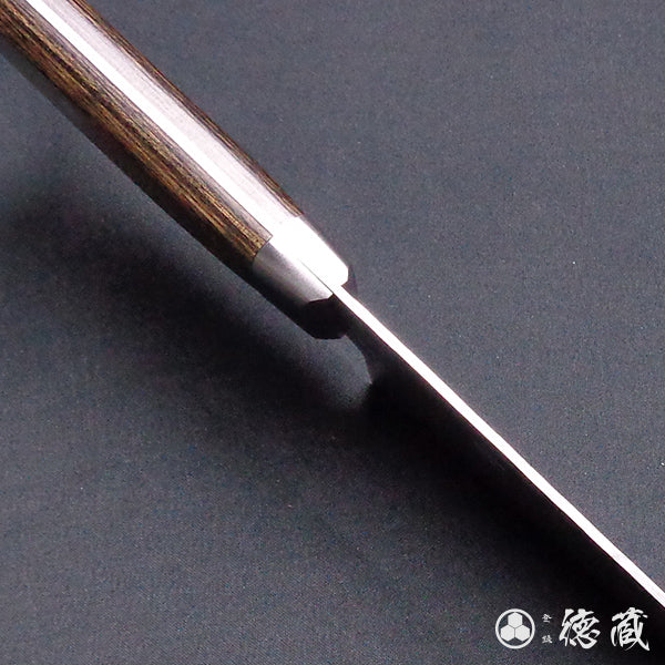 AUS8 槌目仕上 三徳包丁 焦茶ハンドル