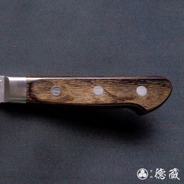 AUS8 槌目仕上 三徳包丁 焦茶ハンドル