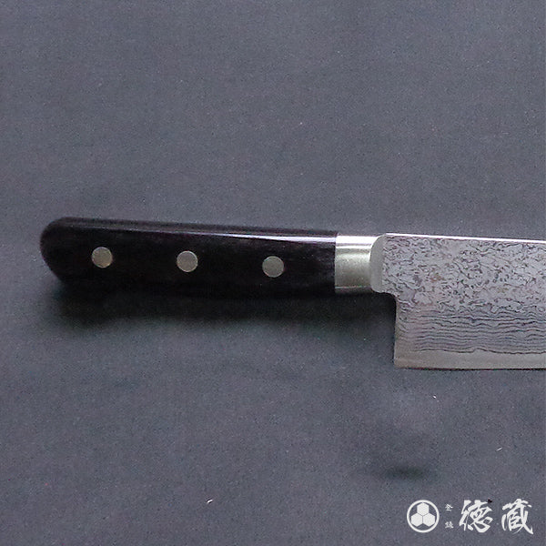 SKD ダマスカス 三徳包丁 黒ハンドル