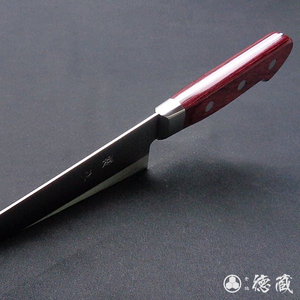 AUS8 三徳包丁 赤ハンドル