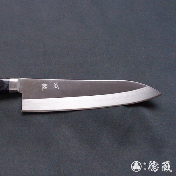 AUS8 剣型三徳包丁 黒ハンドル