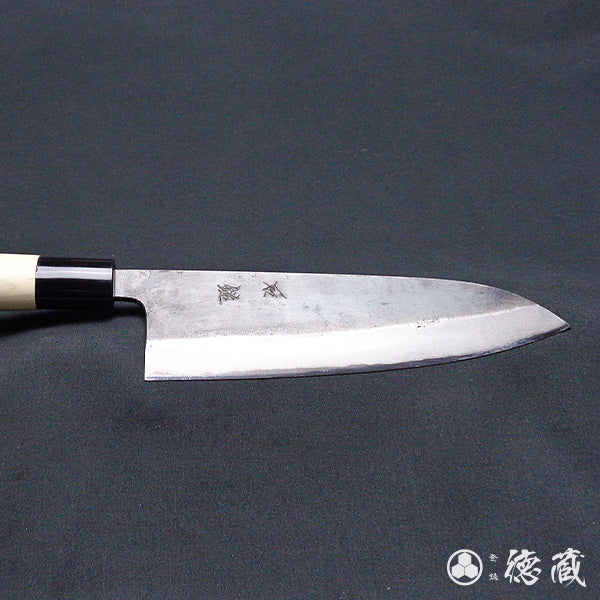 青二 黒打仕上 三徳包丁 朴柄