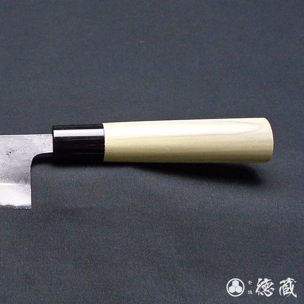 青二 黒打仕上 三徳包丁 朴柄