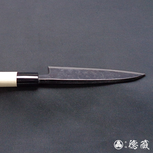 青二 黒打仕上 厚出刃包丁 朴柄