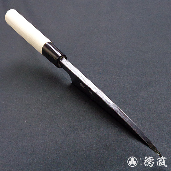 青二 黒打仕上 厚出刃包丁 朴柄
