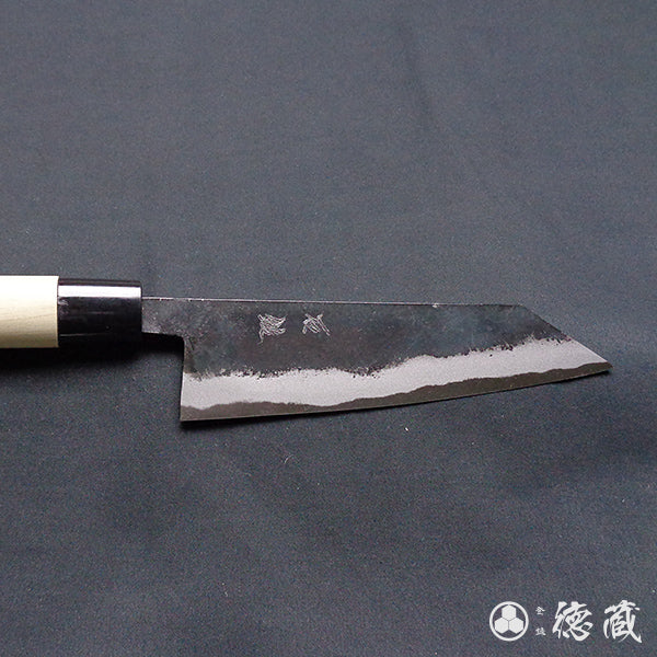 青二 黒打仕上 切付包丁 朴柄
