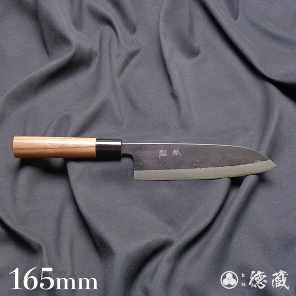 青二 黒打仕上 三徳包丁 胡桃柄