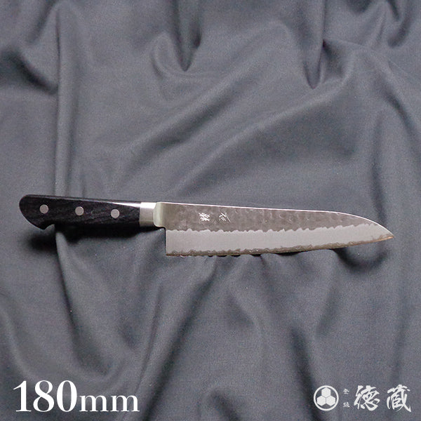 青S 槌目仕上 牛刀包丁 黒ハンドル