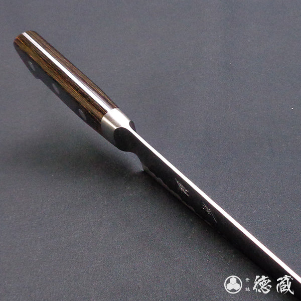 青S 槌目仕上 牛刀包丁 焦茶ハンドル