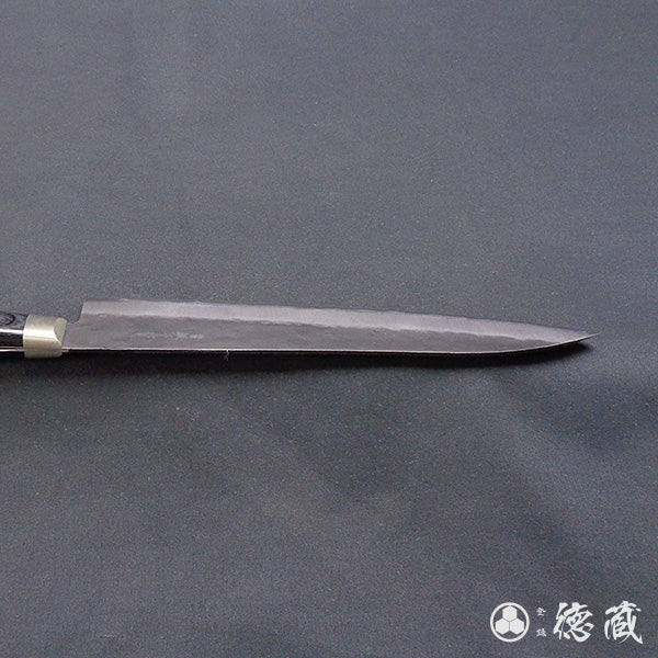 青S 黒肌槌目仕上 牛刀包丁 黒ハンドル