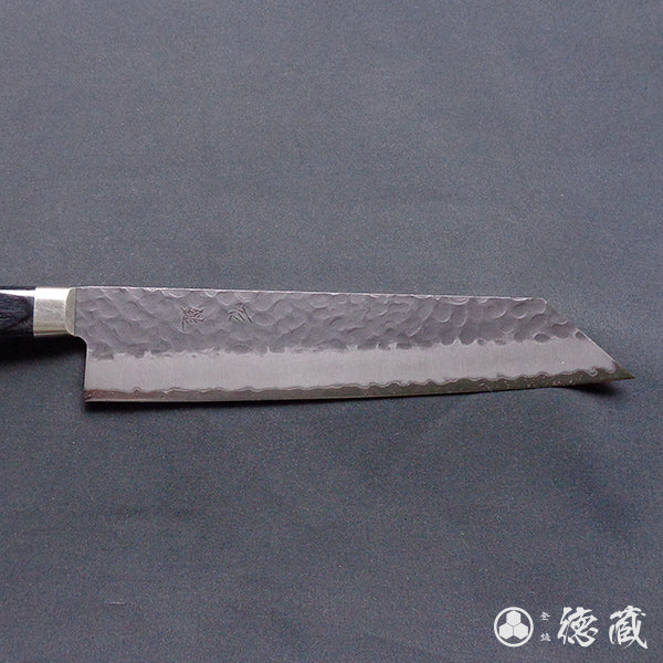 青S 黒肌槌目仕上 切付包丁 黒ハンドル