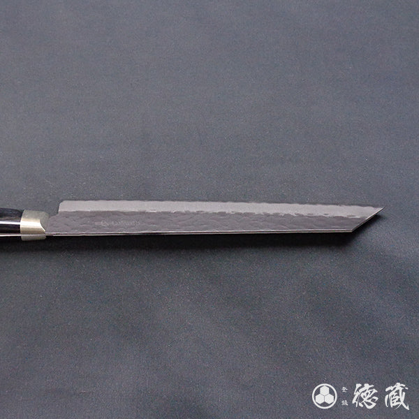 青S 黒肌槌目仕上 切付包丁 黒ハンドル