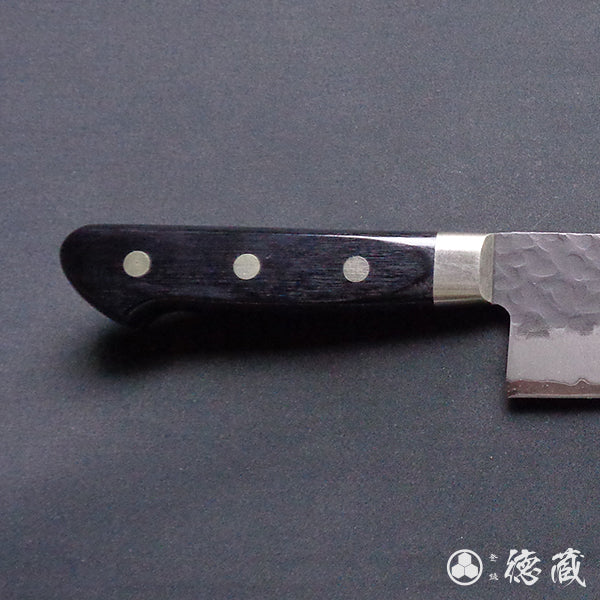 青S 黒肌槌目仕上 切付包丁 黒ハンドル