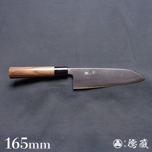 青S 磨き仕上 三徳包丁 胡桃柄