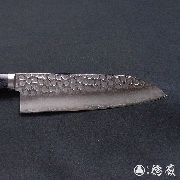 VG1 槌目仕上 三徳包丁 黒ハンドル