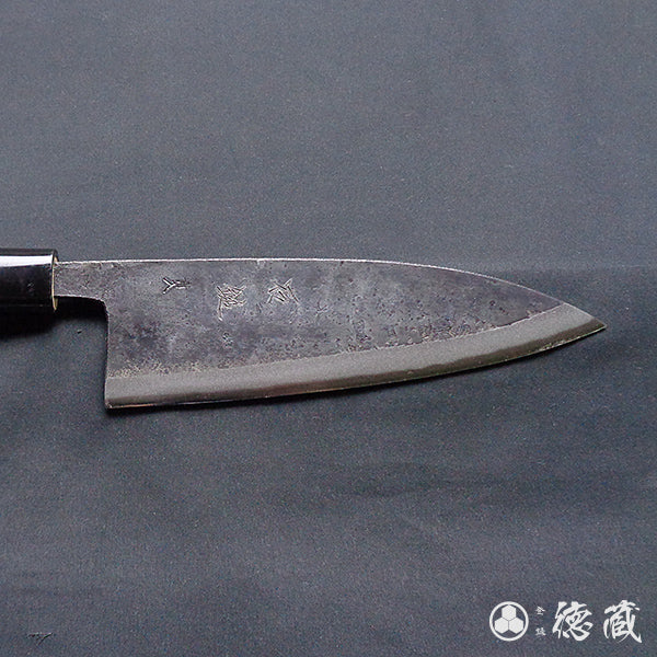 青二 黒打仕上 厚出刃包丁 胡桃柄