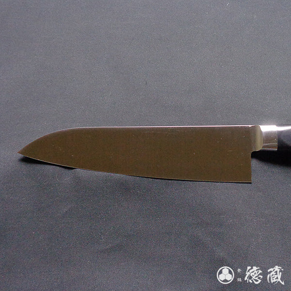 AUS8 磨き仕上 三徳包丁 黒ハンドル