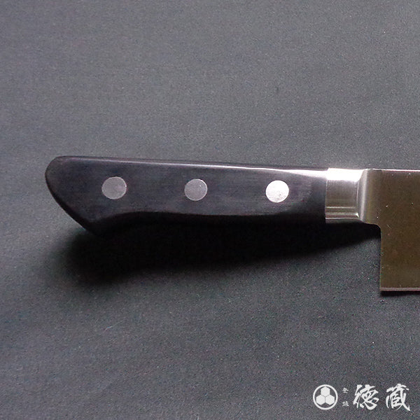AUS8 磨き仕上 三徳包丁 黒ハンドル