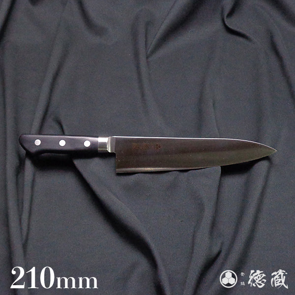 AUS8 洋出刃包丁 黒ハンドル