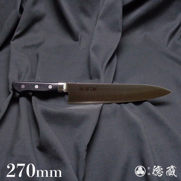 AUS8 洋出刃包丁 黒ハンドル