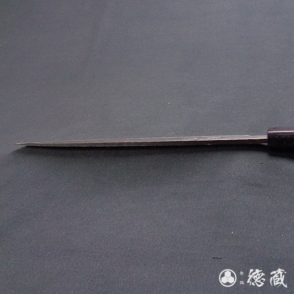 青二 黒打仕上 柳刃包丁 胡桃八角柄