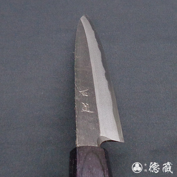 青二 黒打仕上 柳刃包丁 胡桃八角柄
